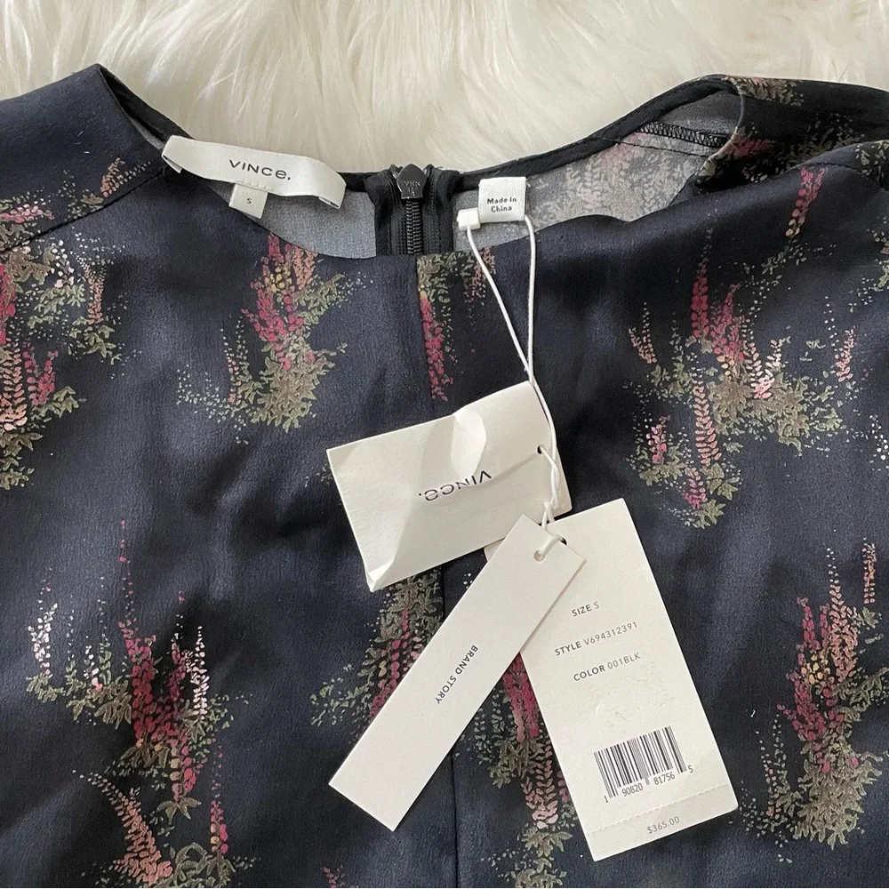 Vince Wisteria Printed Silk Blouse - Picture 4 of 7